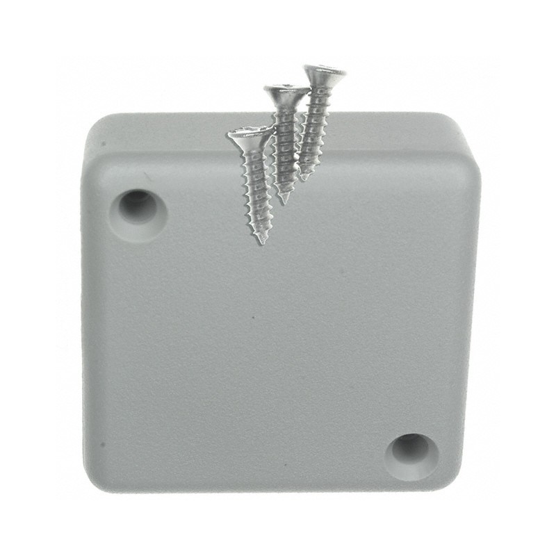 1 pcs : 1551QGY - BOX ABS GRAY 1.58'L X 1.58'W