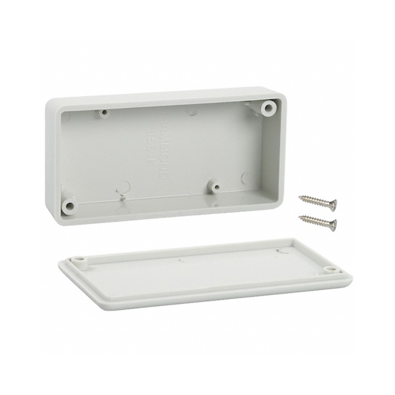 1 pcs : 1551KGY - BOX ABS GRAY 3.15'L X 1.58'W