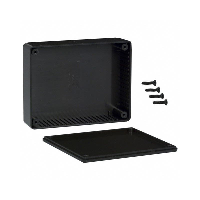 1 pcs : 1591GSBK - BOX PLASTIC BLK 4.74'L X 3.69'W