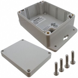 1 pcs : PN-1323-MB - BOX PLASTIC GRAY 4.53'L X 3.54'W