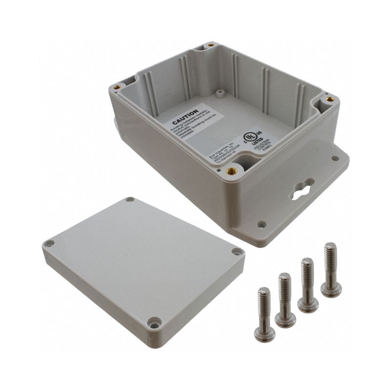 1 pcs : PN-1323-MB - BOX PLASTIC GRAY 4.53'L X 3.54'W