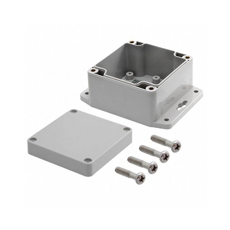 1 pcs : PN-1331-MB - BOX PLASTIC GRAY 3.28'L X 3.2'W