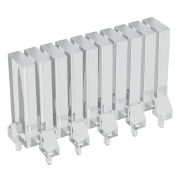 5 pcs - 1274.2020 MENTOR, PCB Mounted 10-Way LED Light Pipe, Clear Rectangle Lens