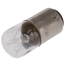 5 pcs - RS PRO BA15d Indicator Light, Clear, 130 V, 2000h