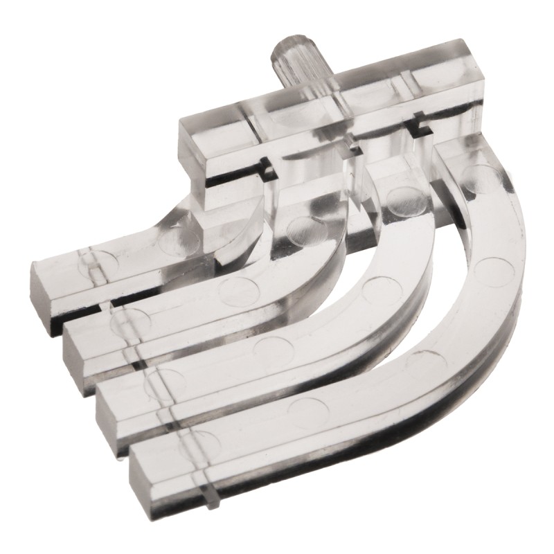 5 pcs - 515-1023F Dialight, PCB Mounted 4-Way Right Angle LED Light Pipe, Quad-Level-Row Clear Square Lens