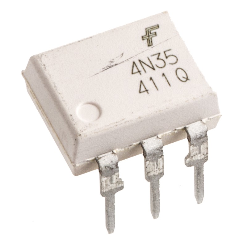 5 pcs - onsemi, 4N35M DC Input Transistor Output Optocoupler, Through Hole, 6-Pin PDIP