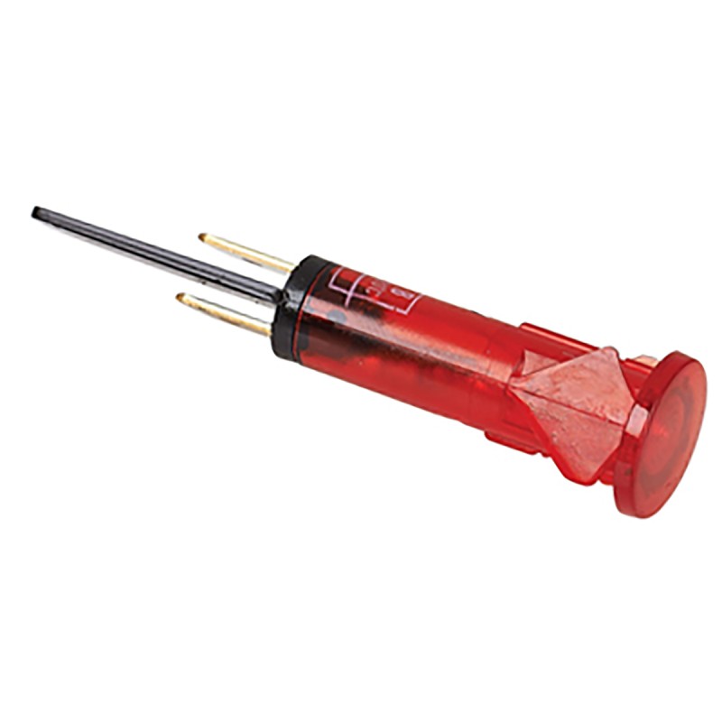 5 pcs - Molveno SX33 Series Red Neon Panel Mount Indicator, 240V, 10mm Mounting Hole Size