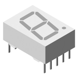 5 pcs - TDSO5150 Vishay 7-Segment LED Display, CA Red-Orange 5 mcd RH DP 13mm