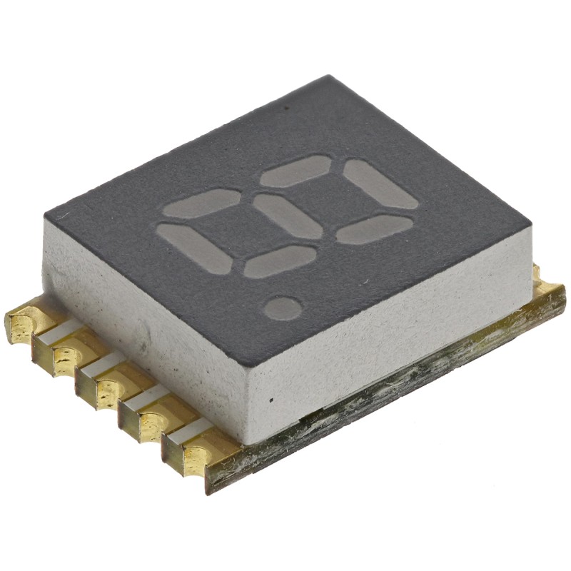 5 pcs - KCSA02-105 Kingbright 7-Segment LED Display, CA Red 30 mcd RH DP 5.1mm