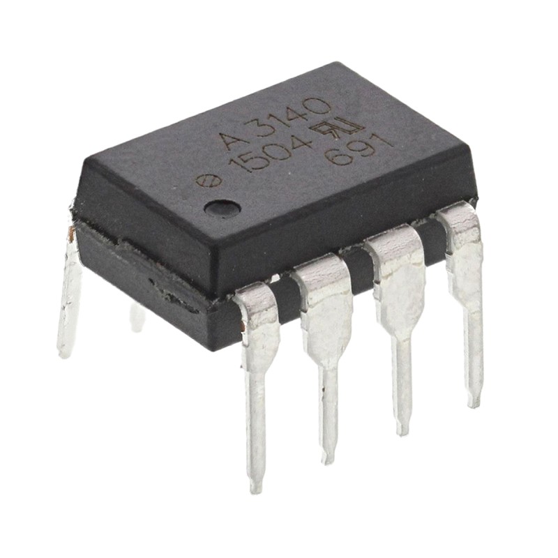 5 pcs - Broadcom, HCPL-3140-000E DC Input Transistor Output Optocoupler, Through Hole, 8-Pin DIP