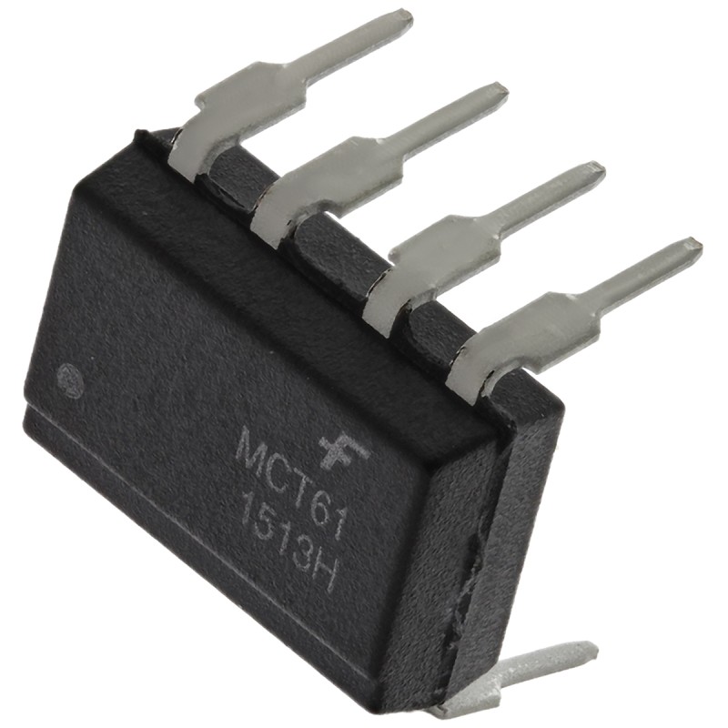 5 pcs - onsemi, MCT61 DC Input Transistor Output Dual Optocoupler, Through Hole, 8-Pin DIP