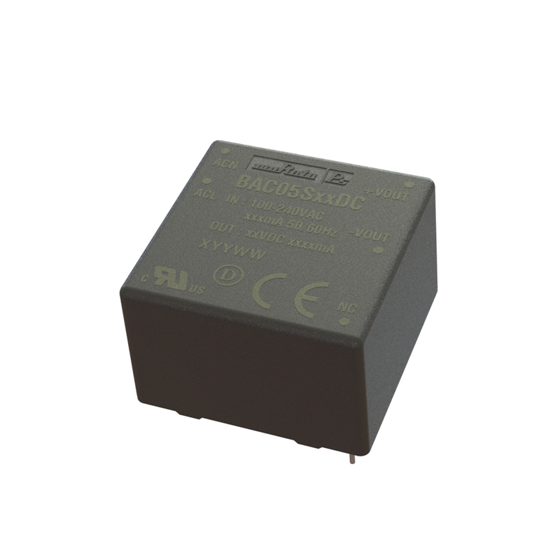 1 pcs : BAC05S12DC - AC/DC CONVERTER 12V 5W