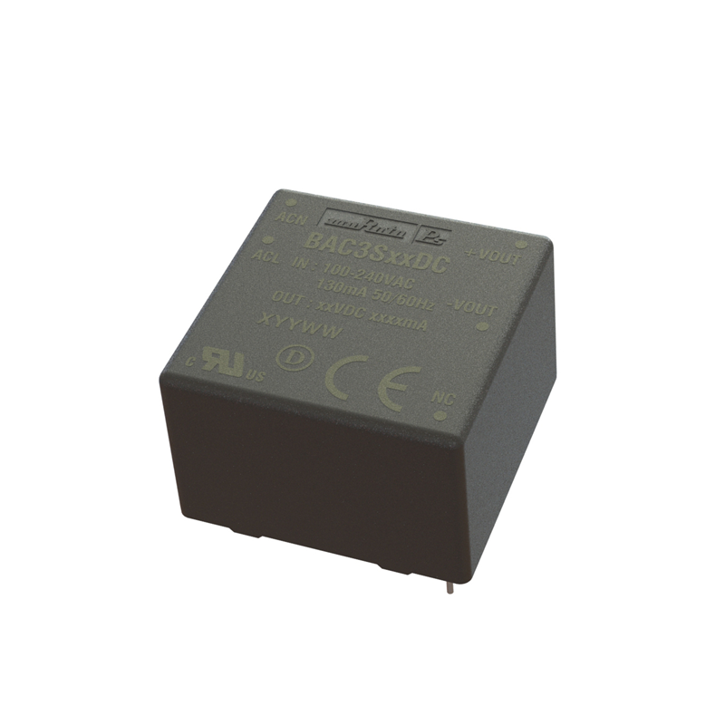 1 pcs : BAC3S12DC - AC/DC CONVERTER 12V 3W