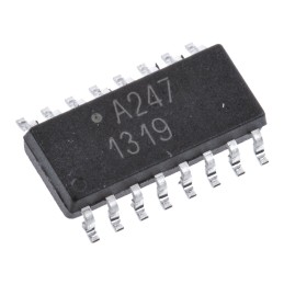 5 pcs - Broadcom, ACPL-247-500E DC Input Transistor Output Quad Optocoupler, Surface Mount, 16-Pin SOIC