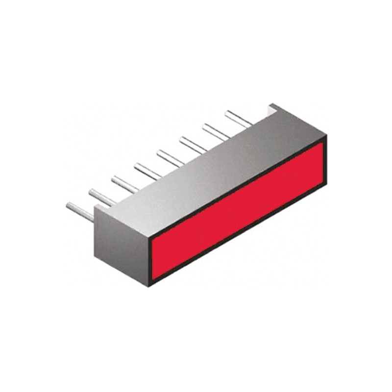 5 pcs - KB-B100SURKW Kingbright Light Bar LED Display, Red 370 mcd