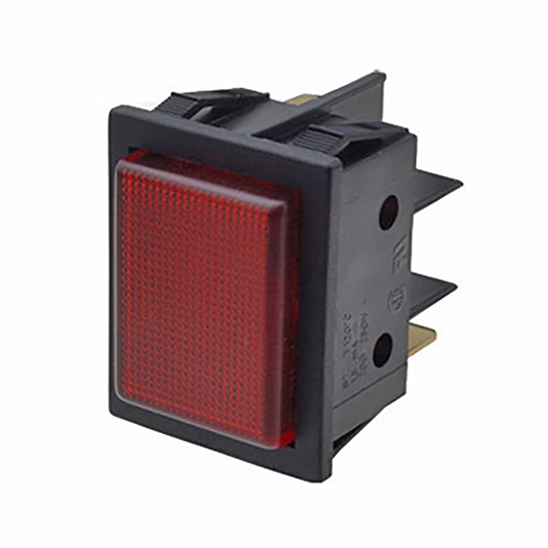 5 pcs - Molveno B7 Series Red Neon Panel Mount Indicator, 200 - 250V ac, 22 x 30mm Mounting Hole Size
