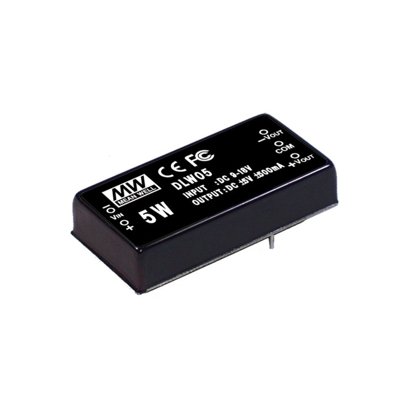 1 pcs : DLW05A-05 - DC DC CONVERTER +/-5V 5W