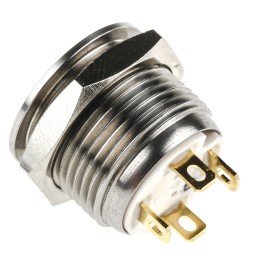 20 pcs - RS PRO Illuminated Push Button Switch, Momentary, Panel Mount, 16mm Cutout, SPST, Green LED, 36V dc, IP67