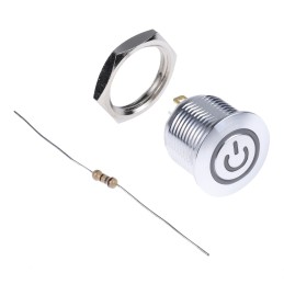 20 pcs - RS PRO Illuminated Push Button Switch, Momentary, Panel Mount, 16mm Cutout, SPST, RGB LED, 36V dc, IP67