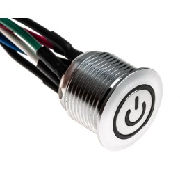 20 pcs - RS PRO Illuminated Push Button Switch, Momentary, Panel Mount, 16mm Cutout, SPST, RGB LED, 36V dc, IP67