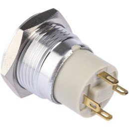 20 pcs - RS PRO Illuminated Push Button Switch, Latching, Panel Mount, 16mm Cutout, SPST, Blue LED, 36V dc, IP67