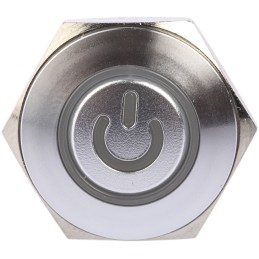 20 pcs - RS PRO Illuminated Push Button Switch, Latching, Panel Mount, 16mm Cutout, SPST, Blue LED, 36V dc, IP67