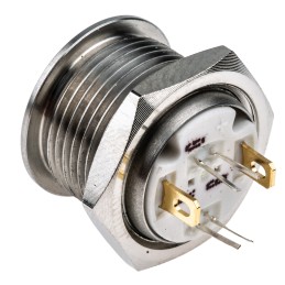 20 pcs - RS PRO Illuminated Push Button Switch, Momentary, Panel Mount, 16mm Cutout, SPST, RGB LED, 36V dc, IP67