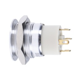 20 pcs - RS PRO Illuminated Push Button Switch, Latching, Panel Mount, 16mm Cutout, SPST, Green LED, 36V dc, IP67
