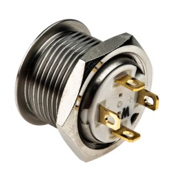 20 pcs - RS PRO Illuminated Push Button Switch, Momentary, Panel Mount, 16mm Cutout, SPST, White LED, 36V dc, IP67