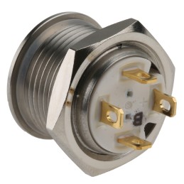 20 pcs - RS PRO Illuminated Push Button Switch, Momentary, Panel Mount, 16mm Cutout, SPST, Blue LED, 36V dc, IP67