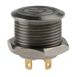 20 pcs - RS PRO Illuminated Push Button Switch, Momentary, Panel Mount, 16mm Cutout, SPST, Blue LED, 36V dc, IP67