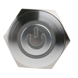 20 pcs - RS PRO Illuminated Push Button Switch, Latching, Panel Mount, 16mm Cutout, SPST, Green, Red LED, 36V dc, IP67