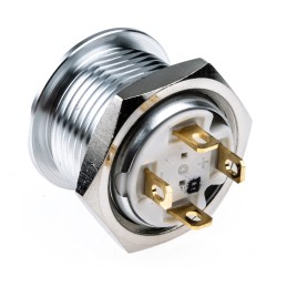 20 pcs - RS PRO Illuminated Push Button Switch, Momentary, Panel Mount, 16mm Cutout, SPST, Blue LED, 36V dc, IP67