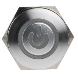 20 pcs - RS PRO Illuminated Push Button Switch, Latching, Panel Mount, 16mm Cutout, SPST, Blue LED, 36V dc, IP67