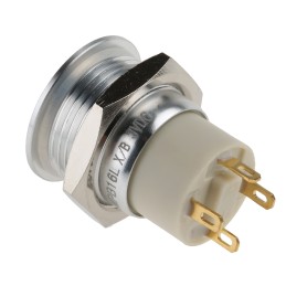 20 pcs - RS PRO Illuminated Push Button Switch, Latching, Panel Mount, 16mm Cutout, SPST, Blue LED, 36V dc, IP67