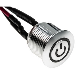 20 pcs - RS PRO Illuminated Push Button Switch, Momentary, Panel Mount, 16mm Cutout, SPST, White LED, 36V dc, IP67