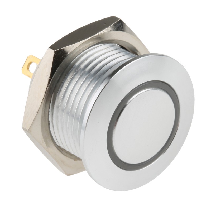 20 pcs - RS PRO Illuminated Push Button Switch, Momentary, Panel Mount, 16mm Cutout, SPST, Red LED, 36V dc, IP67