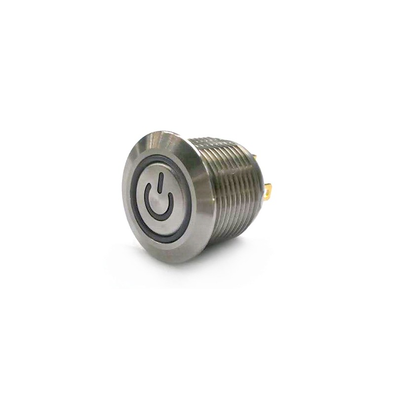 20 pcs - RS PRO Illuminated Push Button Switch, Momentary, Panel Mount, 16mm Cutout, SPST, Green LED, 36V dc, IP67