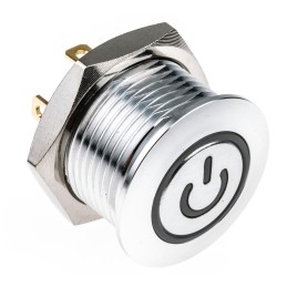 20 pcs - RS PRO Illuminated Push Button Switch, Momentary, Panel Mount, 16mm Cutout, SPST, Red LED, 36V dc, IP67