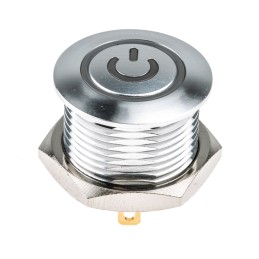 20 pcs - RS PRO Illuminated Push Button Switch, Momentary, Panel Mount, 16mm Cutout, SPST, Red LED, 36V dc, IP67