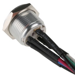 20 pcs - RS PRO Illuminated Push Button Switch, Momentary, Panel Mount, 16mm Cutout, SPST, RGB LED, 36V dc, IP67