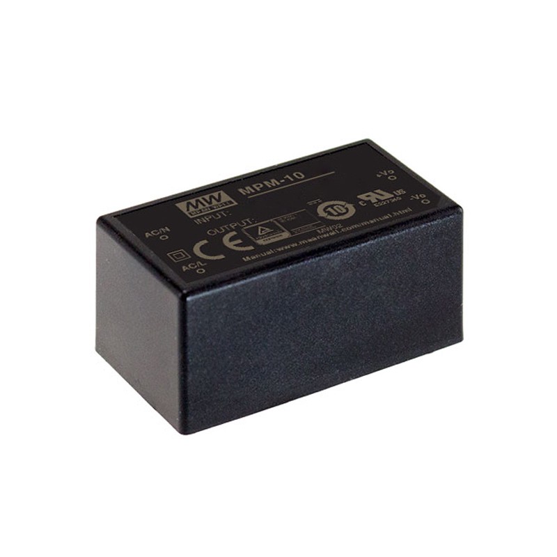 1 pcs : MPM-10-15 - AC/DC CONVERTER 15V 10W