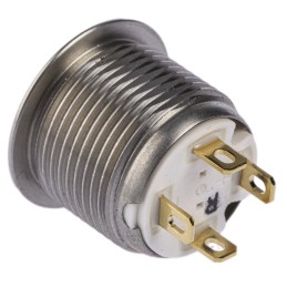 20 pcs - RS PRO Illuminated Push Button Switch, Momentary, Panel Mount, 16mm Cutout, SPST, Green LED, 36V dc, IP67