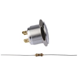 20 pcs - RS PRO Illuminated Push Button Switch, Momentary, Panel Mount, 16mm Cutout, SPST, Green LED, 36V dc, IP67