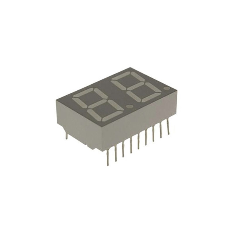 160 pcs - HDSP-5523-GH000 Broadcom 2 Digit 7-Segment LED Display, CC Red 3.7 mcd RH DP 14.2mm
