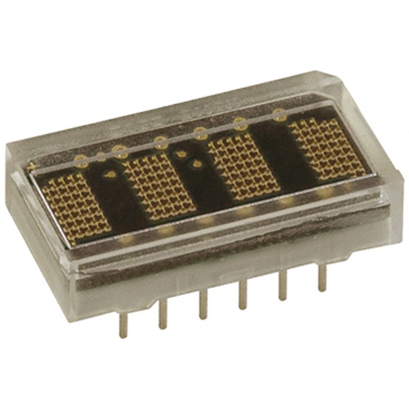 20 pcs - HCMS-3906 Broadcom 4 Digit Dot Matrix LED Display, 7 x 5 Dot Matrix Red 2.3 mcd 3.7mm