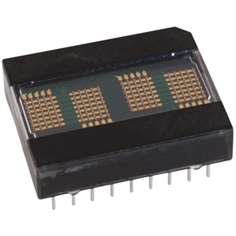 20 pcs - HDLG-2416 Broadcom 4 Digit Dot Matrix LED Display, 7 x 5 Dot Matrix Green 5.6 mcd 5.1mm