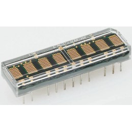 20 pcs - HCMS-3966 Broadcom 4 Digit Dot Matrix LED Display, 7 x 5 Dot Matrix Red 2.3 mcd 4.6mm