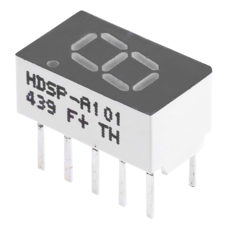 200 pcs - HDSP-A101 Broadcom 7-Segment LED Display, CA Red 3.6 mcd RH DP 7.6mm