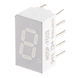 200 pcs - HDSP-7503-CD000 Broadcom 7-Segment LED Display, CC Red 5.4 mcd RH DP 7.6mm